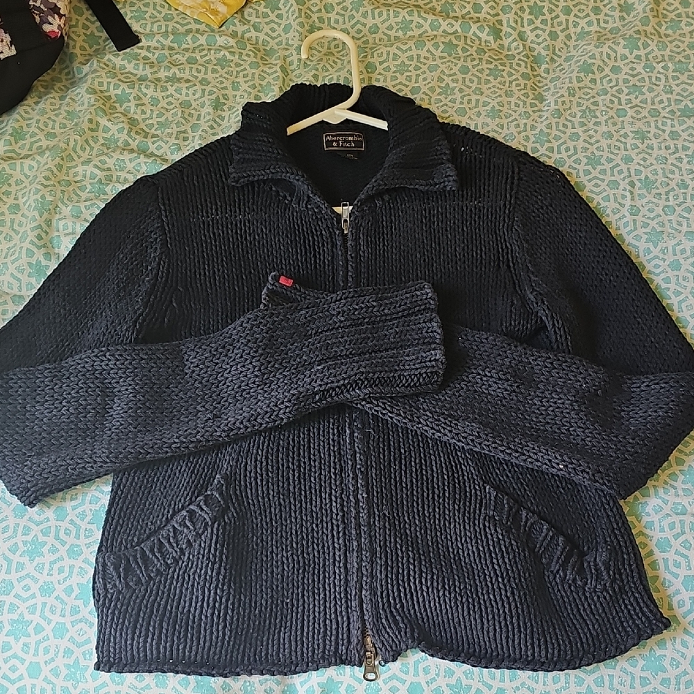Abercrombie & Fitch Dark Blue Knit Sweater